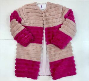 Casaco Infantil De Pele Duas Cores