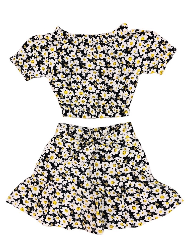 Conjunto Infantil Margaridas Saia Vr345750