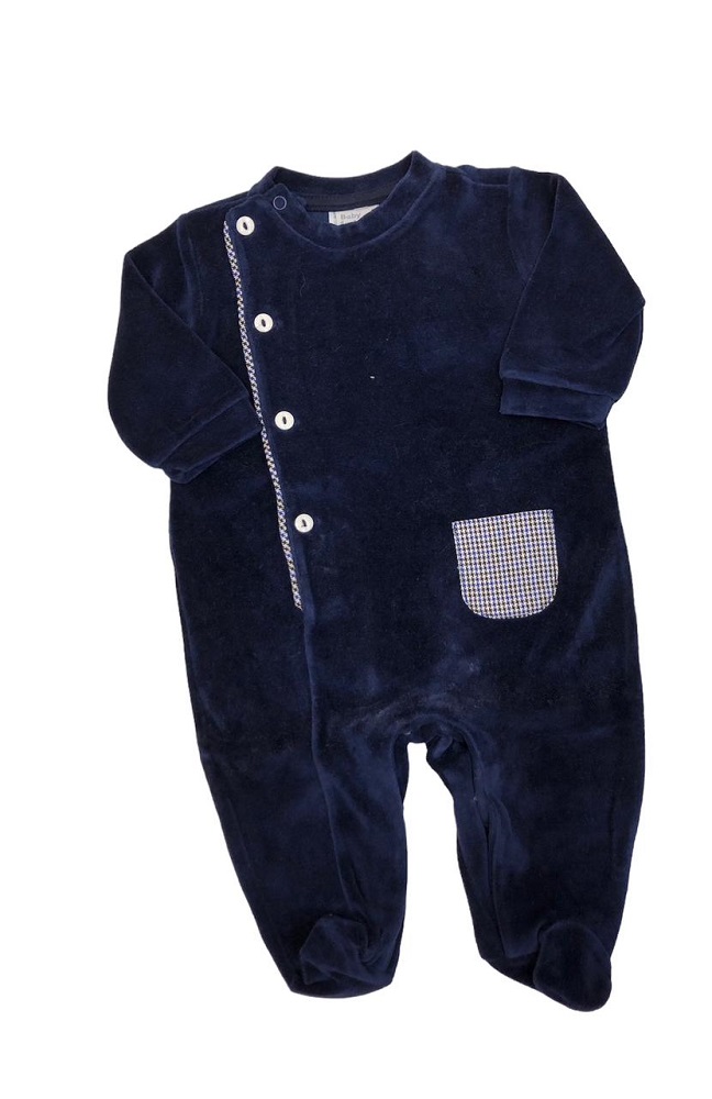 Macacao Bebe Marinho Bf36040