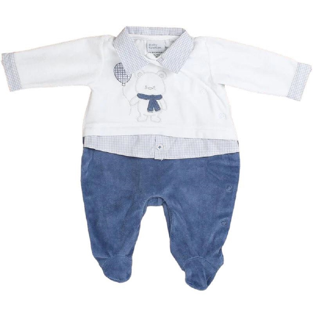 Macacao Bebe Urso Xadrez Bf38048