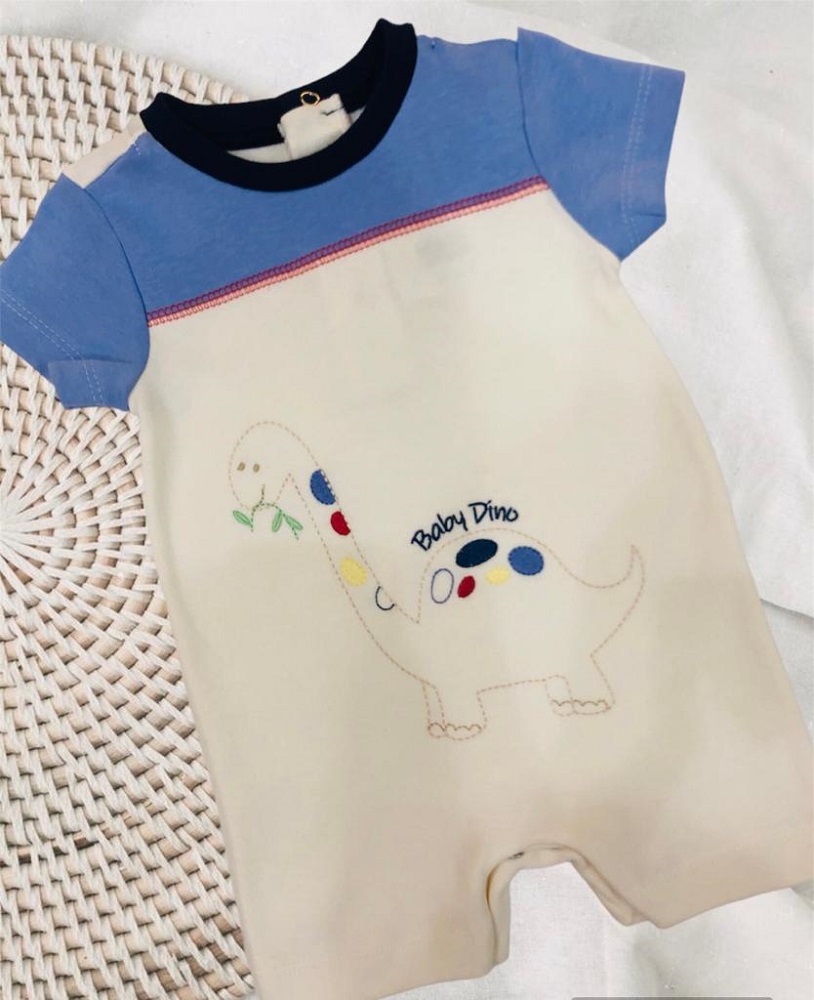 Macacão Bebê Curto Baby Dino