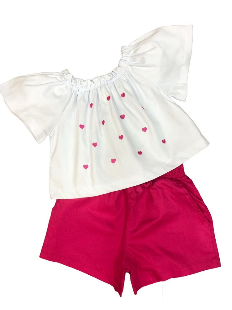 Conjunto Infantil Menina Coração Vr365731