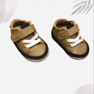 Tênis Bebê Velcro Elastico Marron
