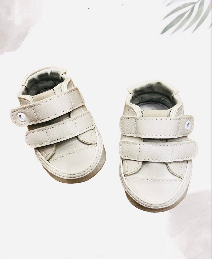 Tenis Bebê Velcro Branco