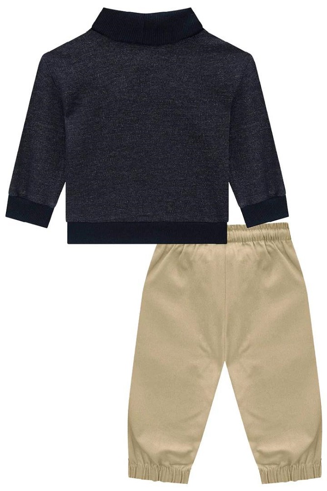 Conjunto De Blusão Em Moletom Infantil