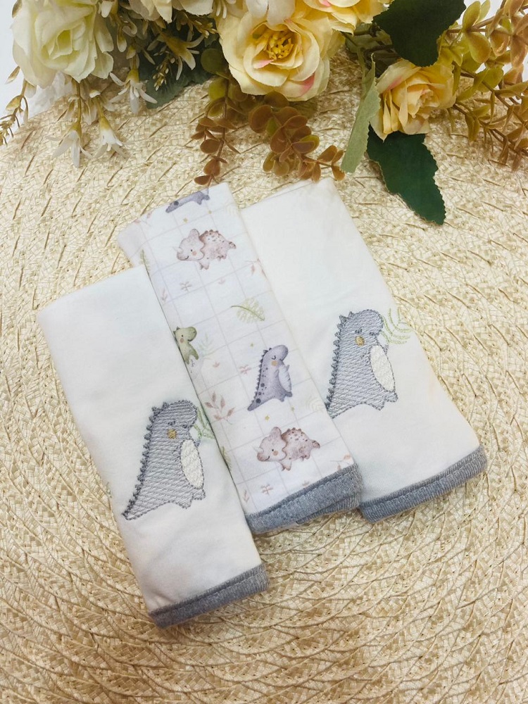 Kit Fralda De Boca Em Malha Bebe