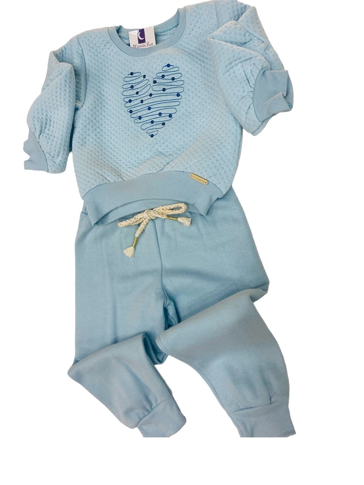 Conjunto Infantil Menina Lantejoula Coração