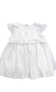 Vestido Tule Branco Bebê