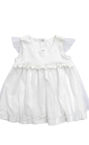 Vestido Tule Branco Bebê