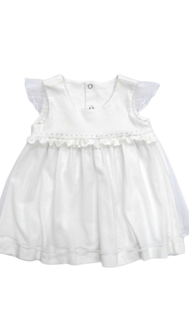 Vestido Tule Branco Bebê