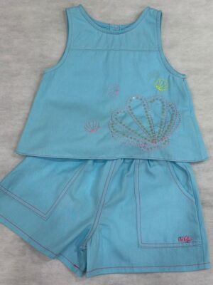 Conjunto Bordado De Conchas Infantil