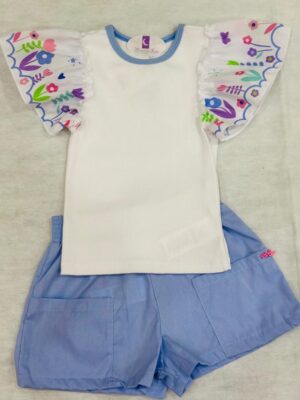 Conjunto Babado Floral Infantil