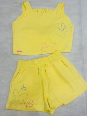 Conjunto Em Sarja Borboleta Infantil