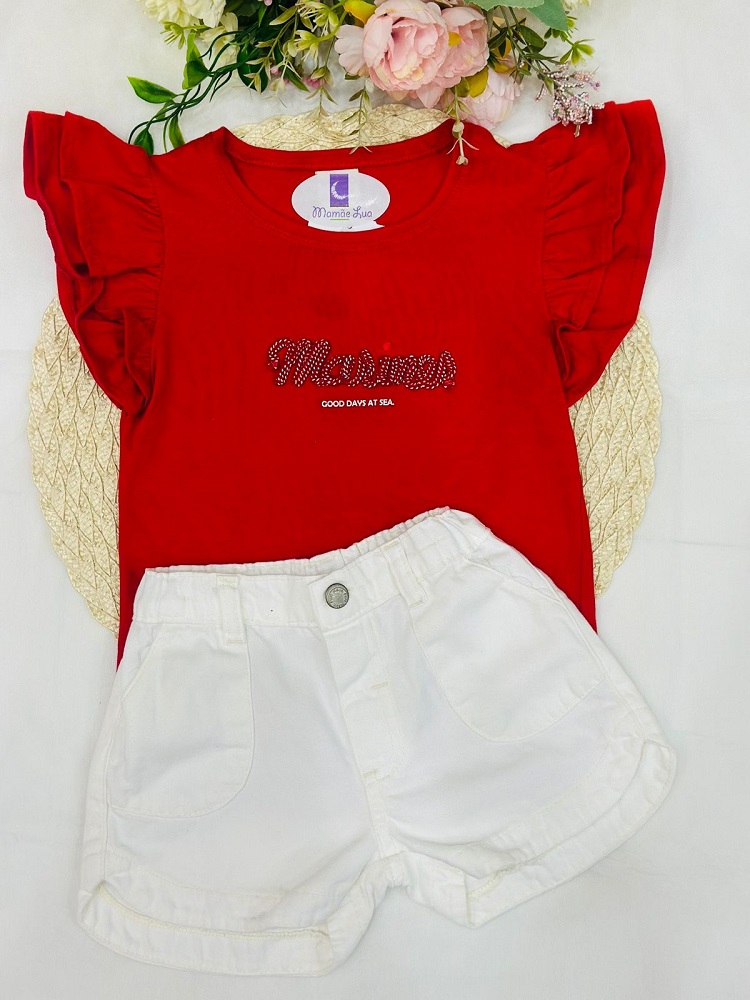 Conjunto Infantil Menina Vermelho