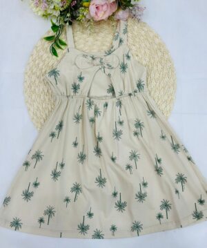 Vestido Infantil Palmeiras Bege