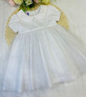 Vestido Branco Tule Bebê