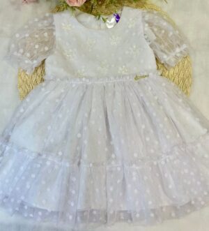 Vestido Floral Branco Bebê