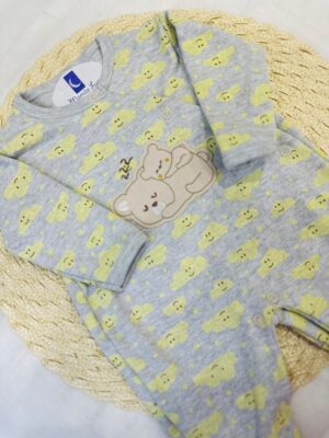 Macacão Bebê Longo Estampado Nuvem Infantil