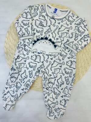 Macacão Bebê Longo Estampado Dino