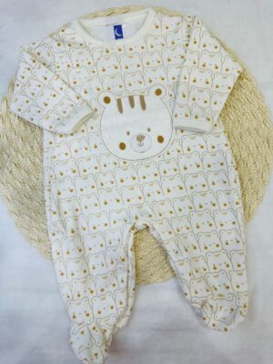 Macacão Bebê Longo Estampado Urso