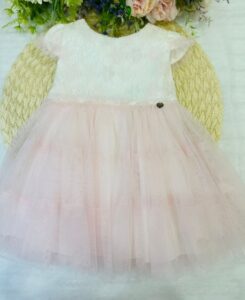 Vestido Bebê De Tule Com Chuvas De Cristais