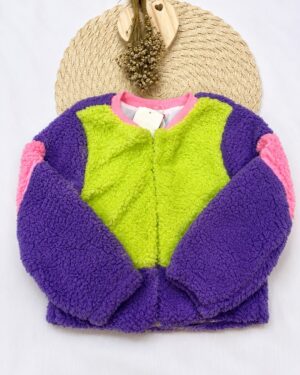 Casaco Infantil Teddy Color Block