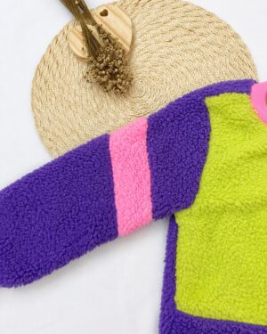 Casaco Infantil Teddy Color Block