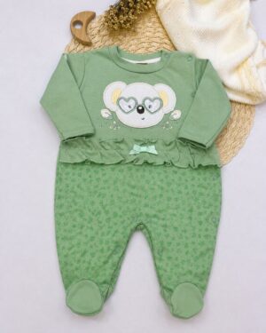 Macacão Bebê Aplique Coala E Babadinho Infantil