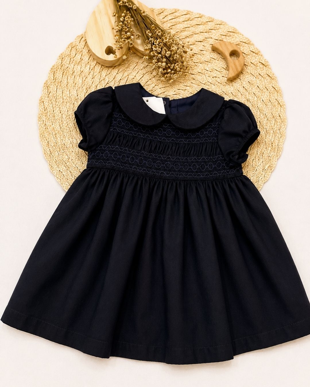Vestido Bebê Marinho Casinha De Abelha