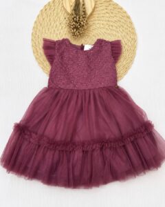 Vestido De Festa Bebê Marsala