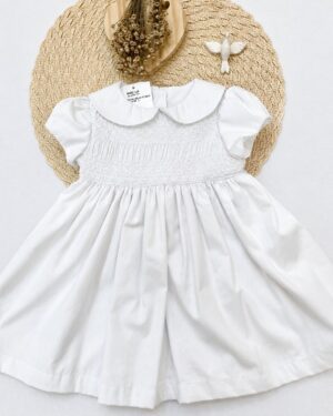 Vestido Bebê Casinha De Abelha Branco Infantil