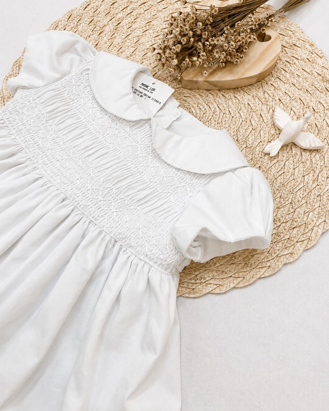 Vestido Bebê Casinha De Abelha Branco
