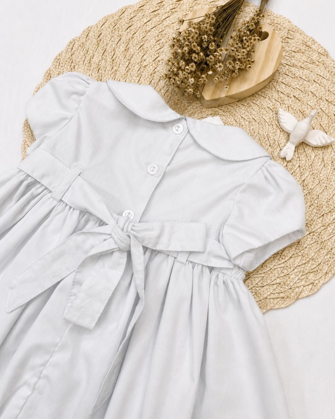 Vestido Bebê Casinha De Abelha Branco