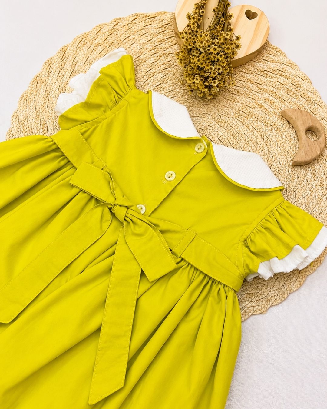 Vestido Bebê Com Gola Peter Pan