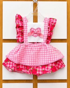 Vestido Bebê Festa Junina Xadrez Estilo Jard Infantil