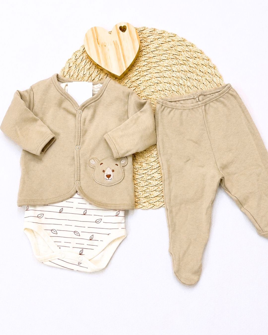 Conjunto Ursinho Caramelo 3 Peças