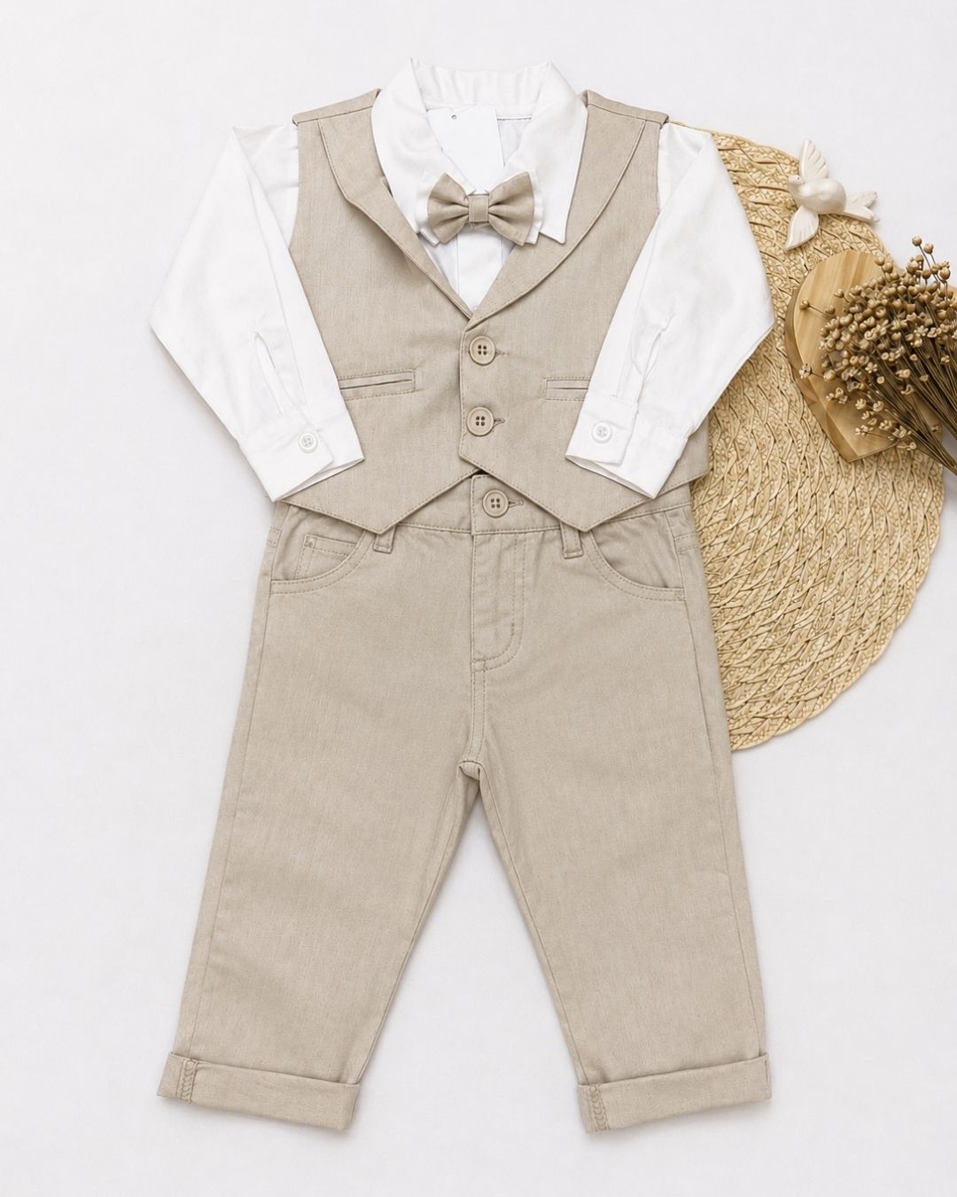 Conjunto Social Infantil Com Colete E Gravata