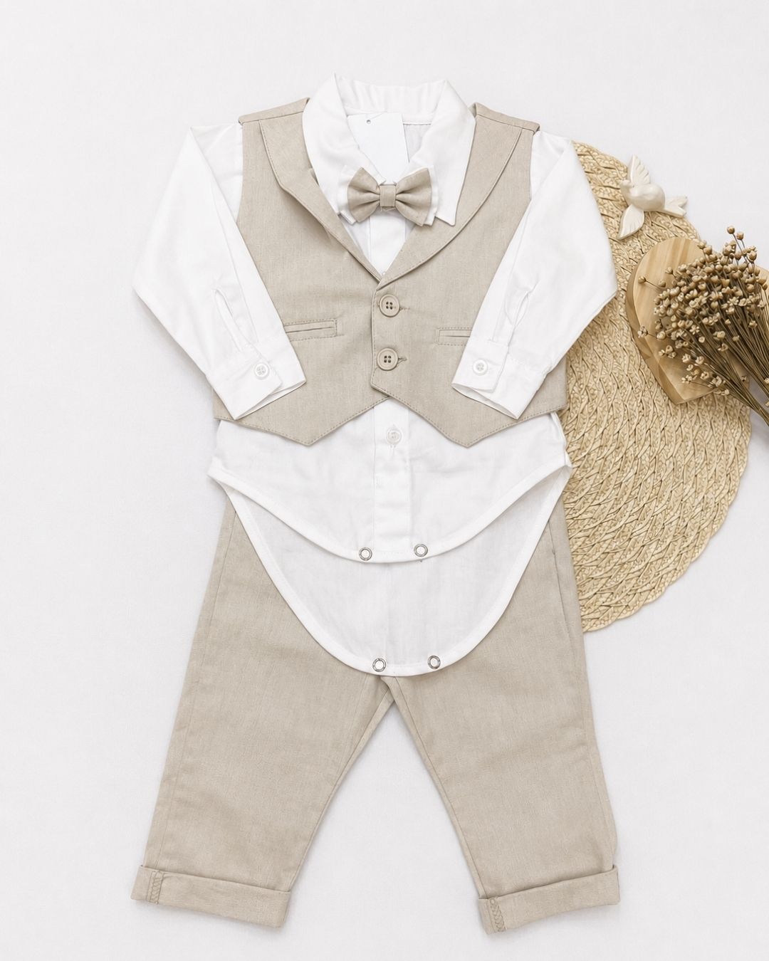 Conjunto Social Infantil Com Colete E Gravata