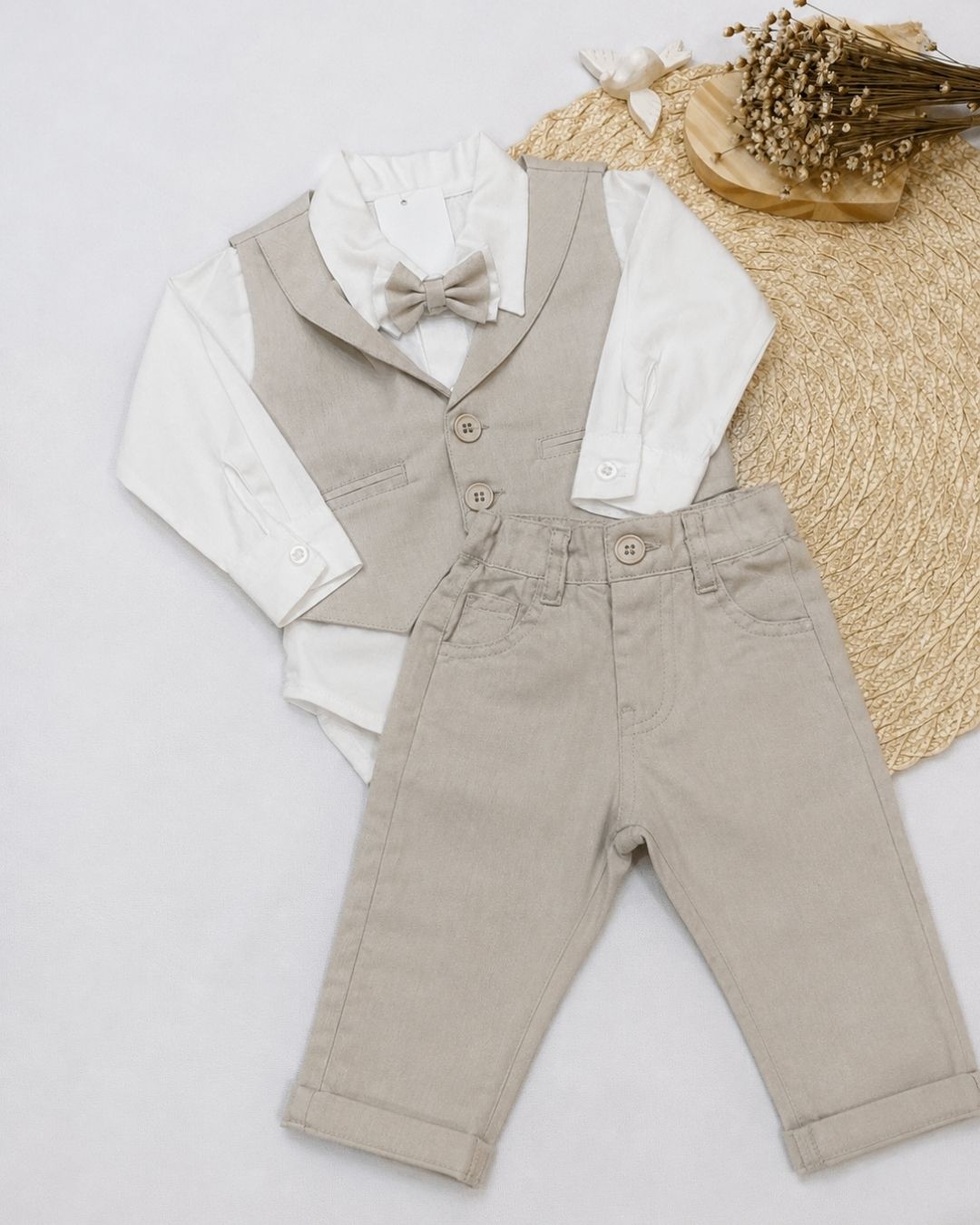Conjunto Social Infantil Com Colete E Gravata