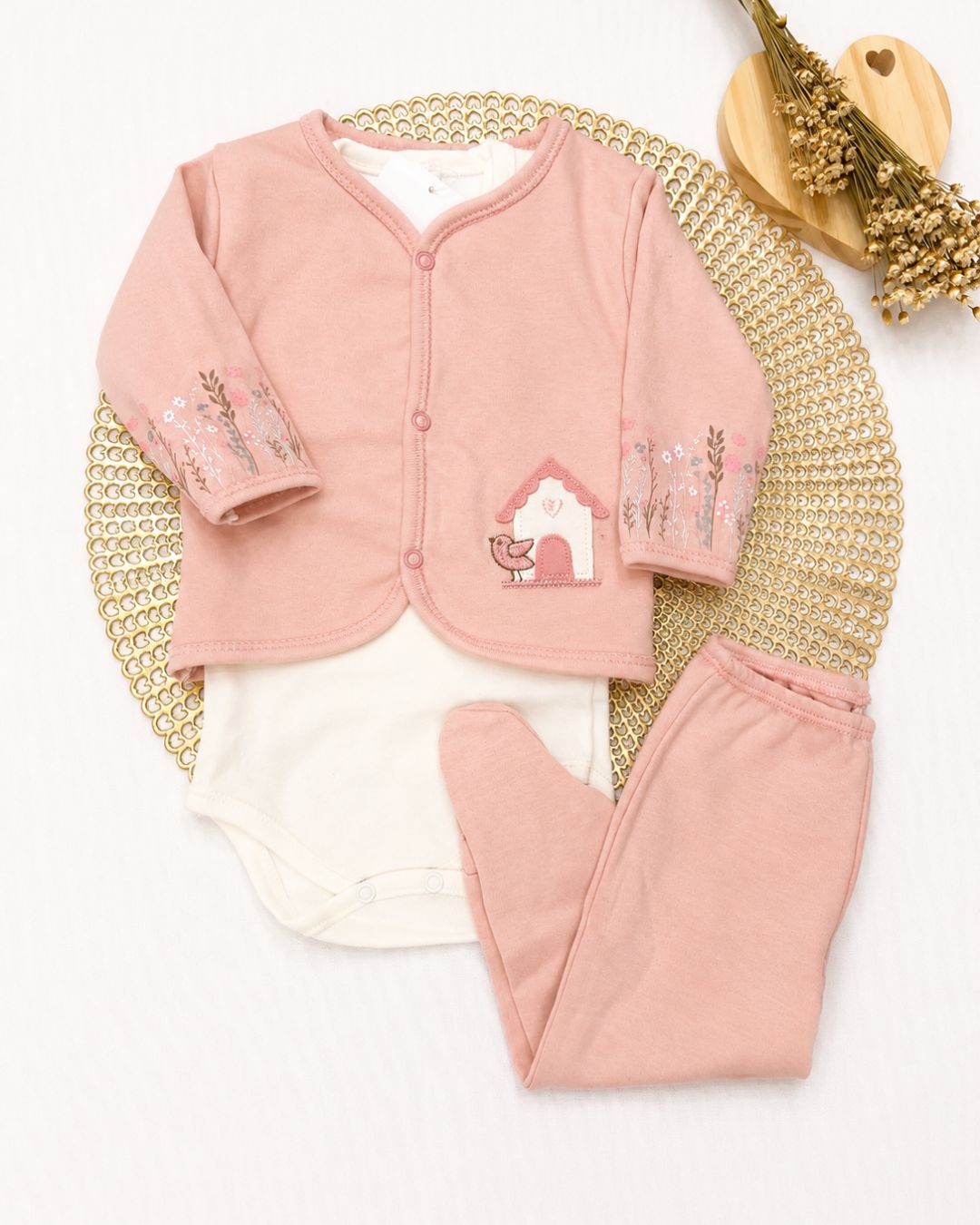 Conjunto Bebê 2 Peças Casinha E Passarinho