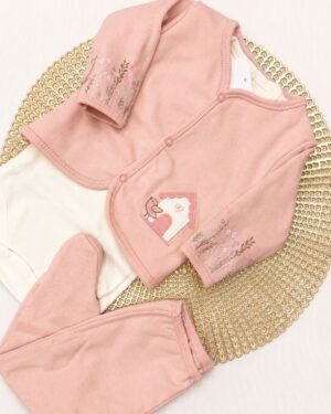Conjunto Bebê 2 Peças Casinha E Passarinho Infantil