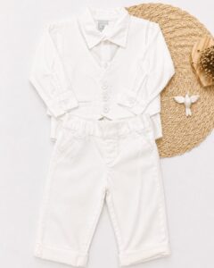 Conjunto Social Infantil Com Colete E Calça