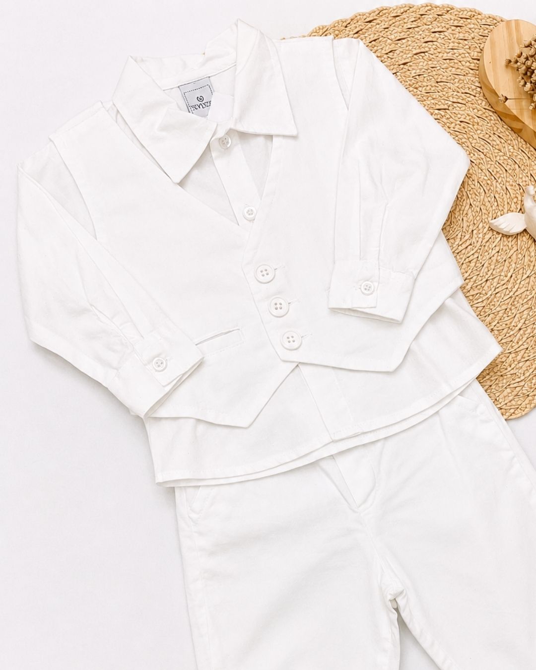 Conjunto Social Infantil Com Colete E Calça