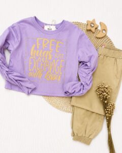 Conjunto Infantil Free Hugs Com Calça Cargo