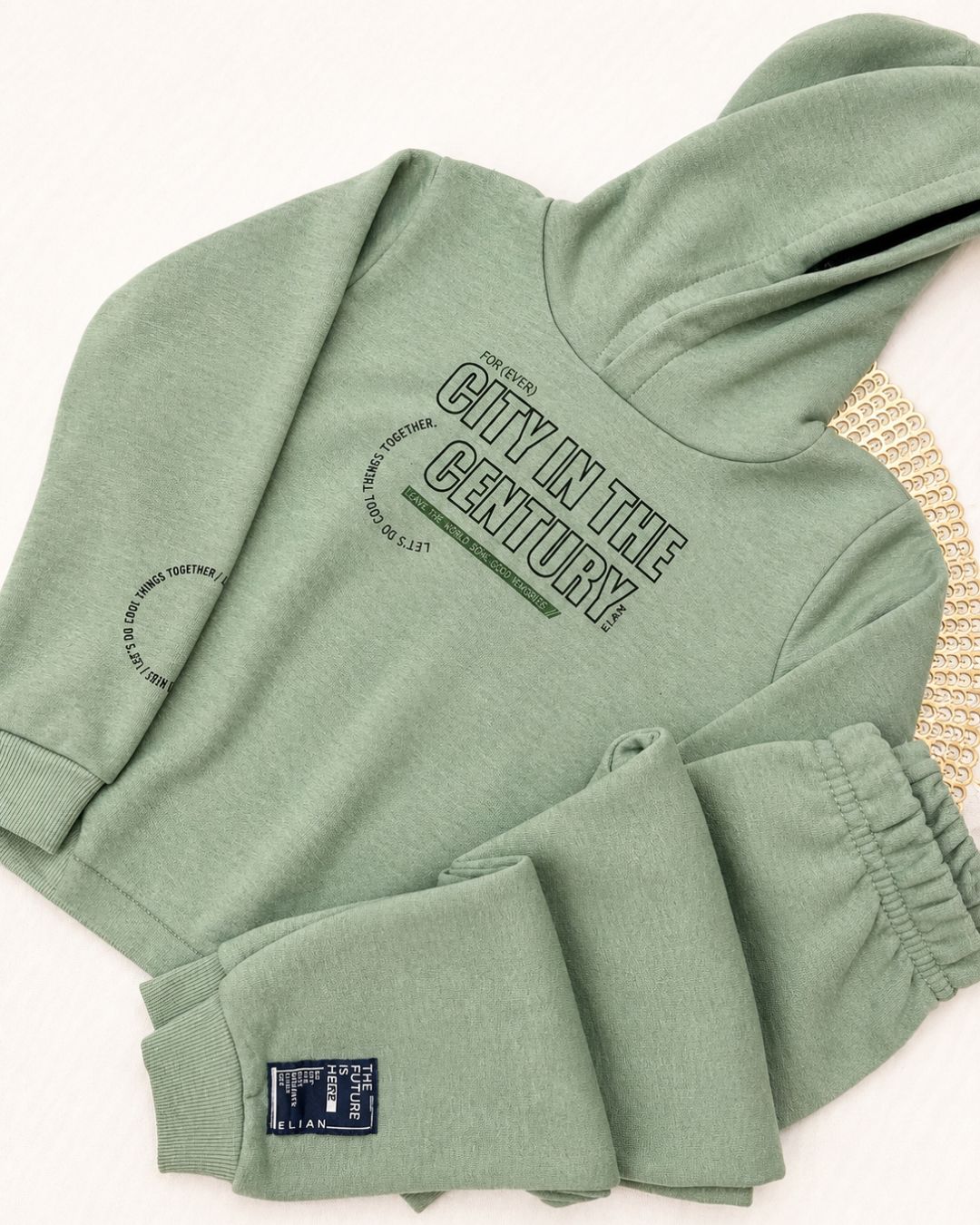 Conjunto Infantil Com Capuz City In The Cent