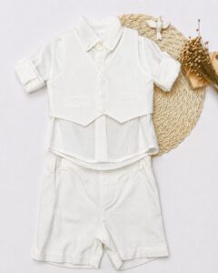 Conjunto Social Infantil Com Colete E Bermuda