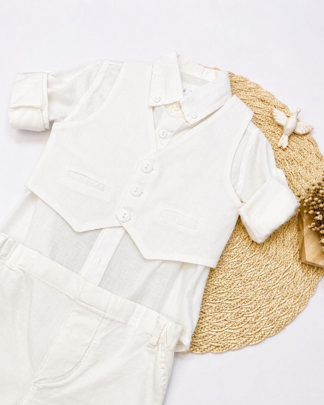 Conjunto Social Infantil Com Colete E Bermuda
