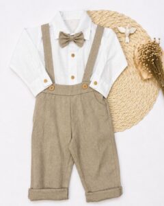 Conjunto Social Infantil Com Suspensório