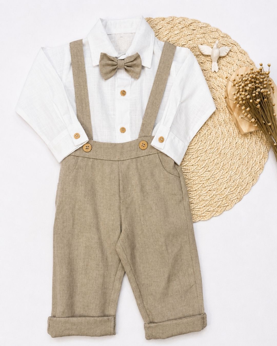 Conjunto Social Infantil Com Suspensório