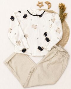 Conjunto Infantil Ovelhinhas Com Babado